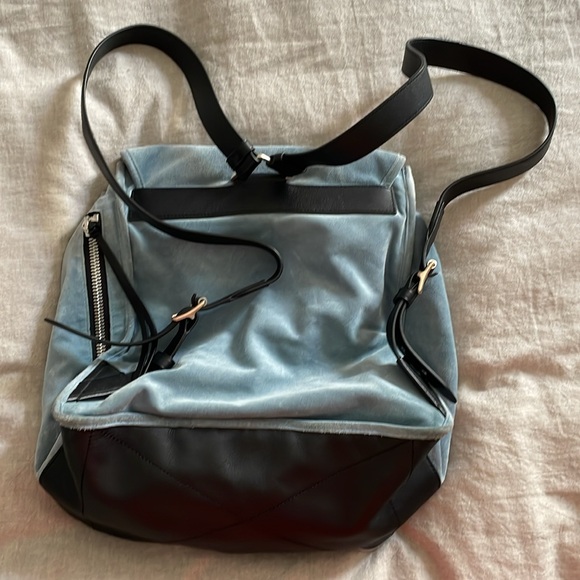 Rag & Bone Field Backpack blue suede backpack. Used - Picture 3 of 9